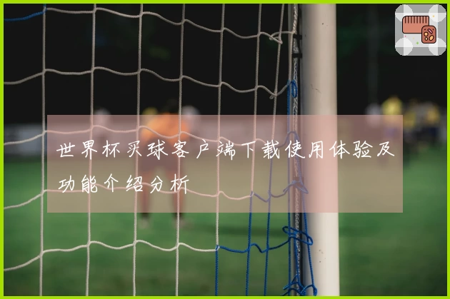 世界杯买球客户端下载使用体验及功能介绍分析